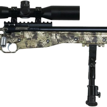 Crickett KSA2151 CPR Complete Package 22 LR Caliber with 1rd Capacity, 16.12" Barrel, Blued Metal Finish & Fixed with Adjustable Cheekpiece Kryptek Camo Stock Right Hand