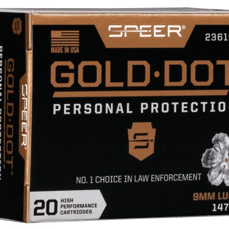 Speer 23619GD Gold Dot Personal Protection 9mmLuger 147gr Hollow Point 20 Per Box/10 Case