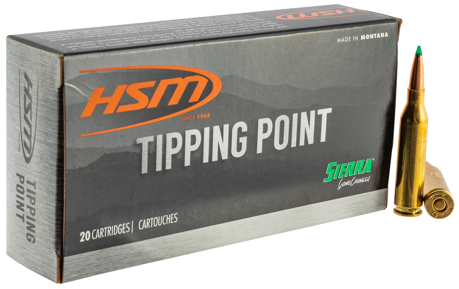 HSM 30847N Tipping Point 308 Win 165 gr Sierra GameChanger 20 Per Box/ 25 Case