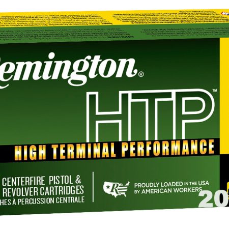 Remington Ammunition 28293 HTP  9mmLuger+P 115gr Jacketed Hollow Point 20 Per Box/25 Case