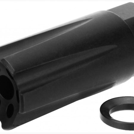 TacFire MZ1020 Linear Compensator Black Nitride Steel with 1/2"-28 tpi Threads, 2.26" OAL & 0.87" Diameter for 5.56x45mm NATO AR-15