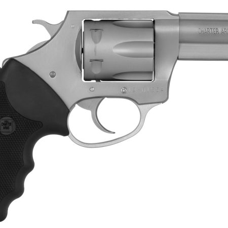 Charter Arms 73802 Pitbull  Large 380 ACP 6 Shot 3" Stainless Steel Barrel & Cylinder, Anodized Aluminum Frame w/Black Finger Grooved Rubber Grip