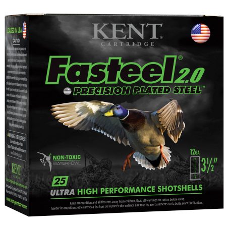 Kent Cartridge K1235FS402 Fasteel 2.0 12 Gauge 3.50" 1 3/8 oz 2 Shot 25 Per Box/ 10 Case