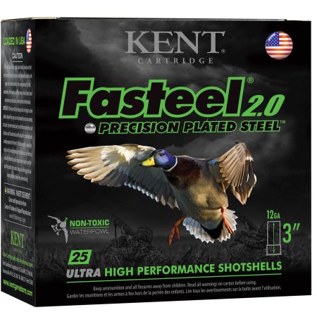Kent Cartridge K123FS402 Fasteel 2.0 12 Gauge 3" 1 3/8 oz 2 Shot 25 Per Box/ 10 Case