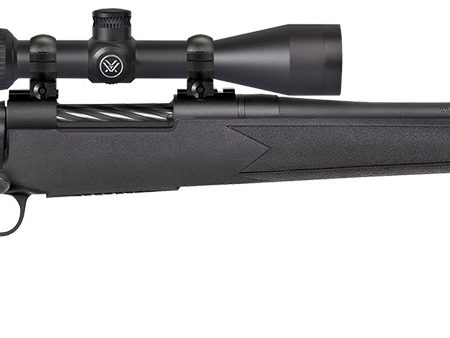 Mossberg 28054 Patriot  25-06 Rem Caliber with 5+1 Capacity, 22" Fluted Barrel, Matte Blued Metal Finish & Black Synthetic Stock Right Hand (Full Size) Includes Vortex Crossfire II 3-9x40mm Scope