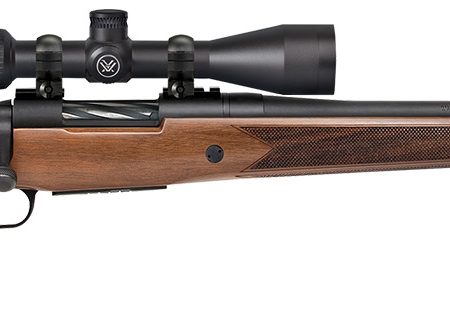 Mossberg 28058 Patriot  7mm-08 Rem Caliber with 5+1 Capacity, 22" Fluted Barrel, Matte Blued Metal Finish & Walnut Stock Right Hand (Full Size) Includes Vortex Crossfire II 3-9x40mm Scope