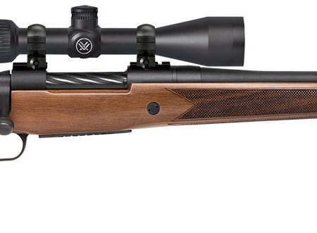 Mossberg 28059 Patriot  25-06 Rem Caliber with 5+1 Capacity, 22" Fluted Barrel, Matte Blued Metal Finish & Walnut Stock Right Hand (Full Size) Includes Vortex Crossfire II 3-9x40mm Scope