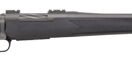 Mossberg 28068 Patriot  Full Size 22-250 Rem 5+1 22" Stainless Cerakote Fluted Barrel, Drilled & Tapped Stainless Cerakote Receiver, Black Fixed Synthetic Stock, Right Hand