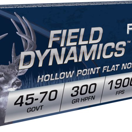 Fiocchi 4570B Field Dynamics  45-70Gov 300gr Hollow Point Flat Nose 20 Per Box/10 Case