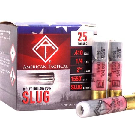 ATI ATIAC410R Shotshell 410Gauge 2.50" 1/4oz Slug Shot 25 Per Box/10 Case