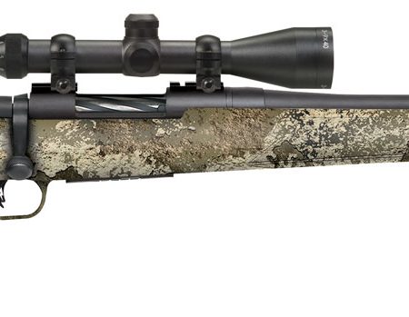 Mossberg 28050 Patriot Super Bantam 6.5 Creedmoor Caliber with 5+1 Capacity, 20" Fluted Barrel, Blued Metal Finish & TrueTimber Strata Synthetic Stock Stock Right Hand (Youth) Includes 3-9x40mm Scope
