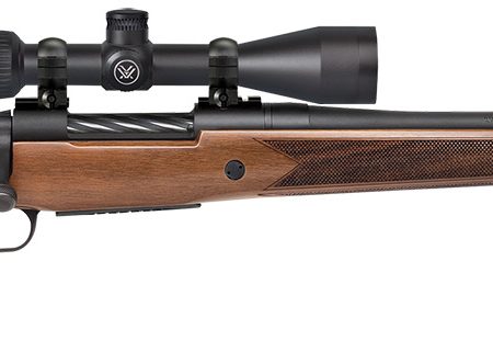 Mossberg 27942 Patriot  30-06 Springfield Caliber with 5+1 Capacity, 22" Fluted Barrel, Matte Blued Metal Finish & Walnut Stock Right Hand (Full Size) Includes Vortex Crossfire II 3-9x40mm Scope