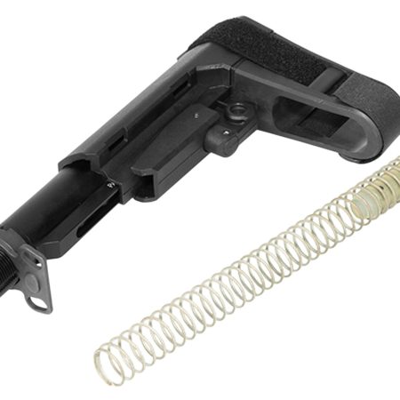 CMMG 55CA9F7 RipBrace Kit 6 Position Black Synthetic with Fastback & P3 Technology for AR-Platform