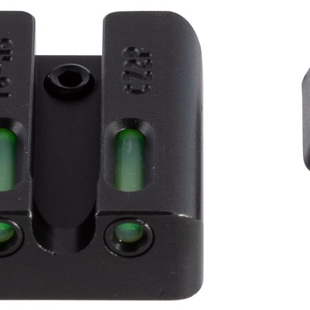 TruGlo TG13CZ2PC TFX Pro Black | Green Tritium & Fiber Optic Orange Outline Front Sight Green Tritium & Fiber Optic Rear Sight
