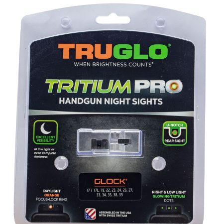 TruGlo TG231G2C Tritium Pro  Black | Green Tritium Orange Outline Front Sight Green Tritium Rear Sight