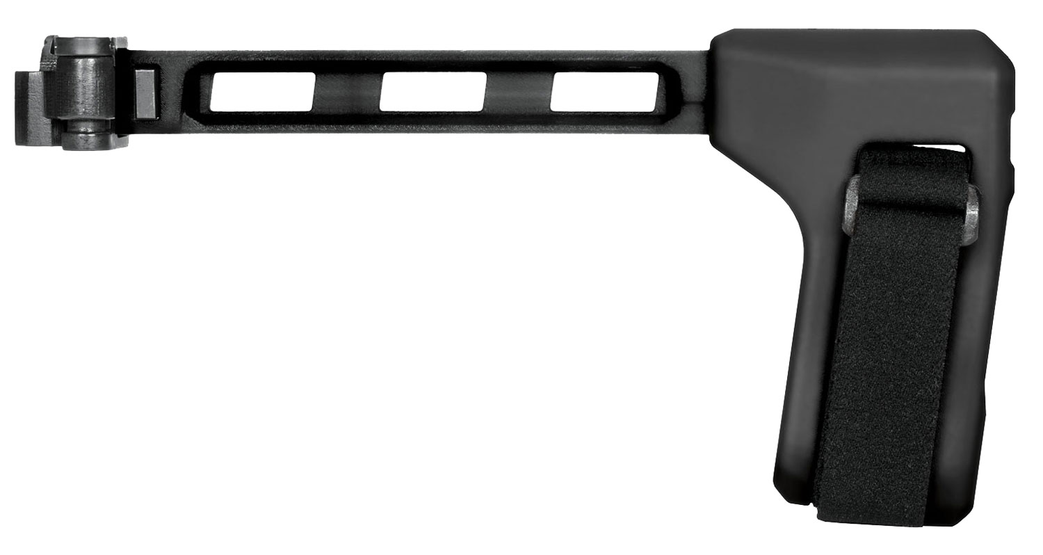 SB Tactical FS1913-01-SB FS1913-01-SB Side Folding Black Synthetic with 9.60" OAL & Nylon Strap for AR-Platform with 1913 Picatinny Rail (Tube Not Included)