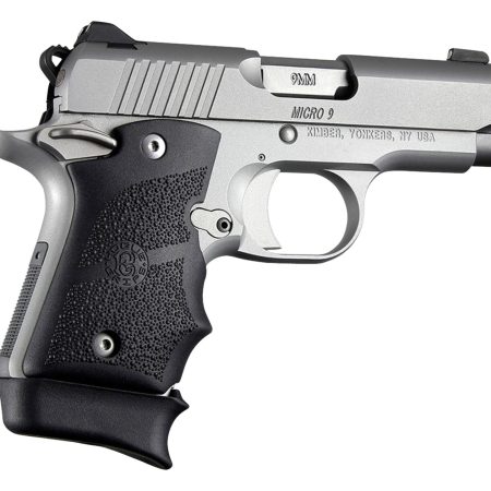 Hogue 39080 Rubber Grip  Cobblestone Black with Finger Grooves for Kimber Micro 9