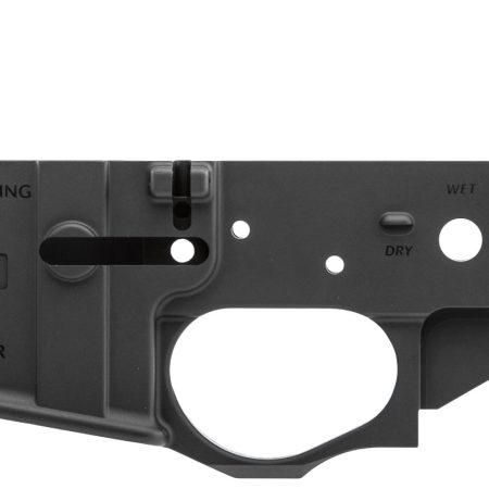 Spikes STLS033 Water Boarding Instructor Stripped Lower Receiver Multi-Caliber 7075-T6 Aluminum Black Anodized for AR-15