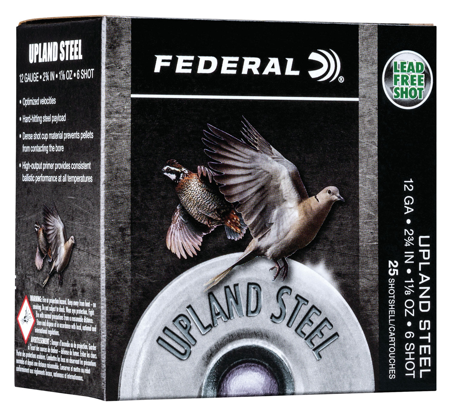 Federal USH126 Upland Field & Range 12Gauge 2.75" 1 1/8oz 6Shot 25 Per Box/10 Case