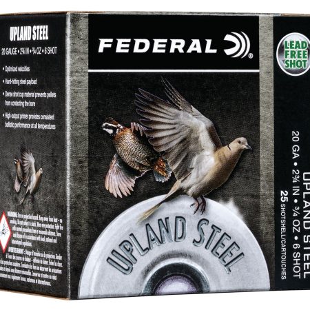 Federal USH206 Upland Field & Range 20Gauge 2.75" 3/4oz 6Shot 25 Per Box/10 Case