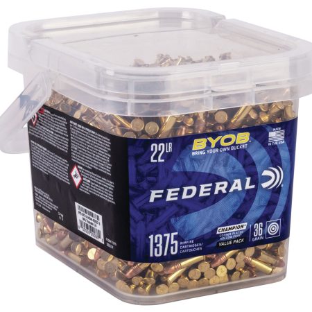 Federal 750BKT1375 Champion Training BYOB 22LR 36gr Copper Plated Hollow Point 1375/Box