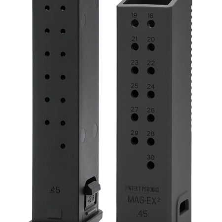 Kriss USA KVAMX2K90BL00 Mag-Ex2 Extension Kit Extended 9mm Luger 40rd Compatible w/Glock 17 Gen3-5 17rd Magazines Black Polymer