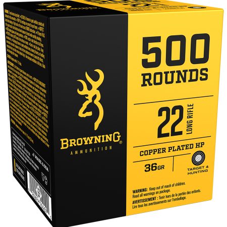 Browning Ammo B194122000 BPR Performance Rimfire 22 LR 36 gr Plated Hollow Point 500 Per Box/ 4 Cs