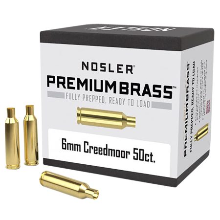 Nosler 10229 Premium Brass Unprimed Cases 6mmCreedmoor Rifle Brass 50/Box