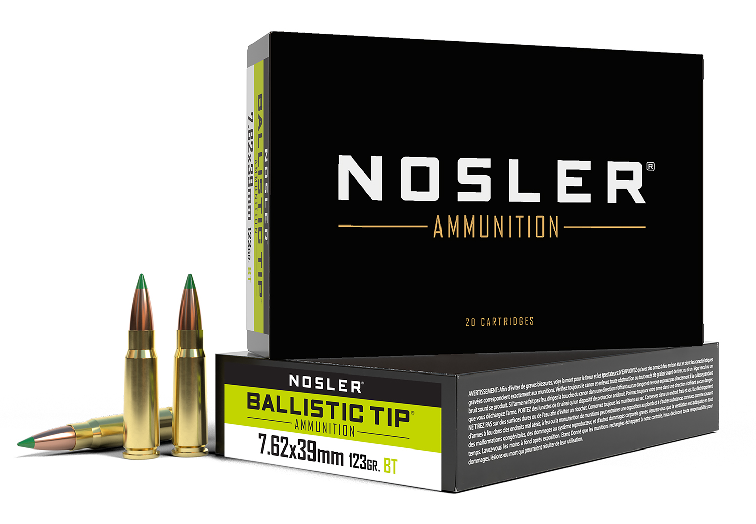 Nosler 40069 Ballistic Tip 7.62x39mm 123gr Spitzer Ballistic Tip 20 Per Box/10 Case
