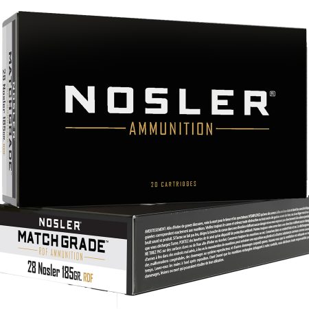 Nosler 60141 Match Grade RDF 28Nosler 185gr RDF Hollow Point Boat Tail 20 Per Box/10 Case