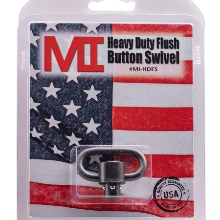 Midwest Industries MIHDFS Heavy-Duty Swivel 1.25" Quick Detach/Push Button Black Manganese Phosphate Steel