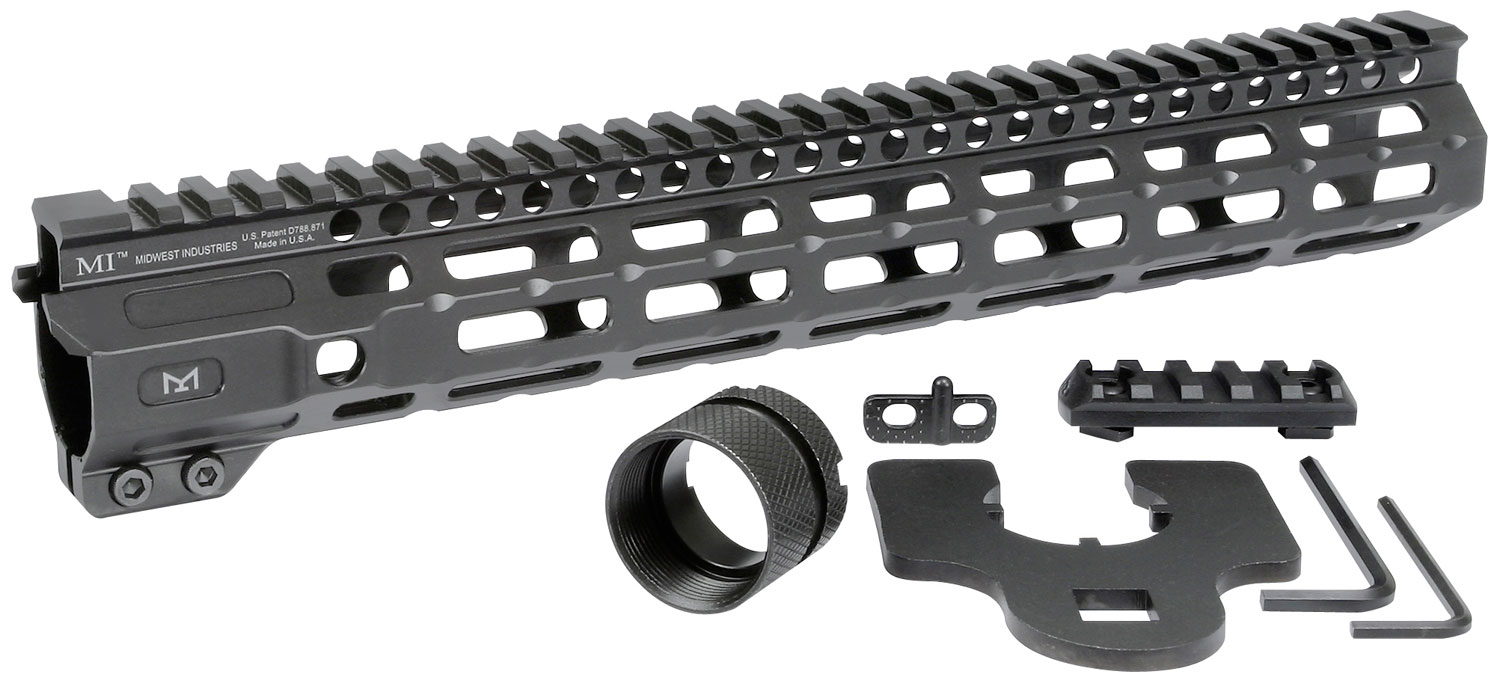Midwest Industries MICRM12625 M-Series Aluminum Black Hardcoat Anodized AR Platform 12.62"