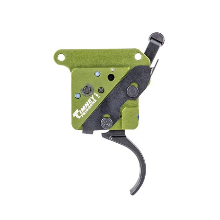 Timney Triggers 510V2 Elite Hunter  Curved Trigger with 3 lbs Draw Weight & Black/Green Finish for Remington 700 Right