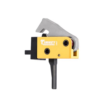 Timney Triggers 681ST PCC Trigger  Single-Stage Straight Trigger with 2.50-3 lbs Draw Weight & Black/Gold Finish for AR-Platform
