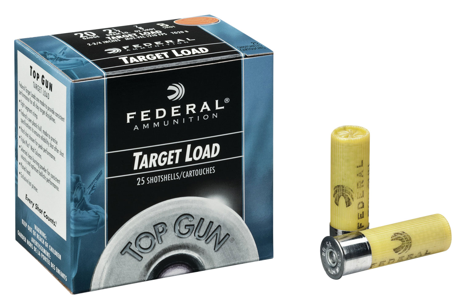Federal TG208 Top Gun 20Gauge 2.75" 7/8oz 8Shot 25 Per Box/10 Case