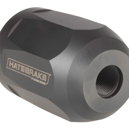 Maxim Defense MXM47707 Hate Brake Black DLC 17-4 Stainless Steel with 1/2"-28 tpi Threads, 2.40" OAL, 1.50" Diameter & Octagon Shape for 5.56x45mm NATO