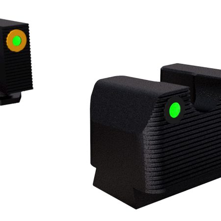 Rival Arms RA3A231G Night Sights for Glock MOS  Green Tritium Orange Outline Front Sight-Green Tritium Black Outline Rear Sight Glock 17/19