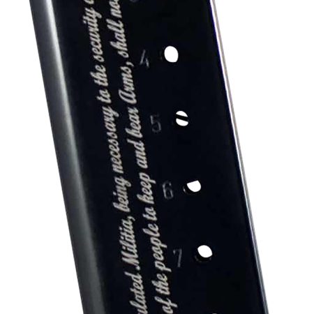 Mec-Gar MGCG45082A 1911 Government 8rd 45 ACP, Blued w/2nd Amendment Engraving Carbon Steel