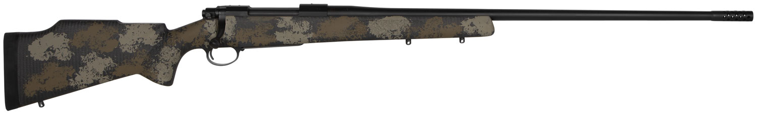 Nosler 42148 M48 Long-Range 300 Win Mag 3+1 26" Barrel, Graphite Black Cerakote Metal Finish, Black with Green/Tan Sponge Pattern Manners MCS-T Elite Tac Stock