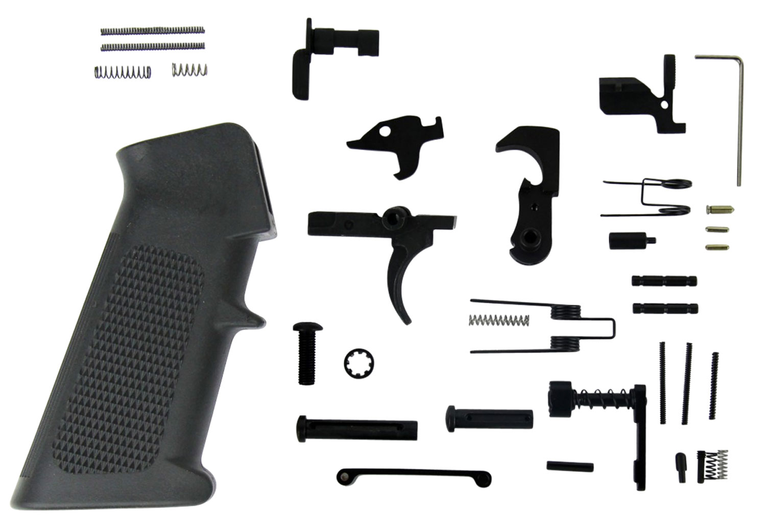 TacFire LPK01USA AR-15 Parts Kit AR-Platform Black A2 Grip Black