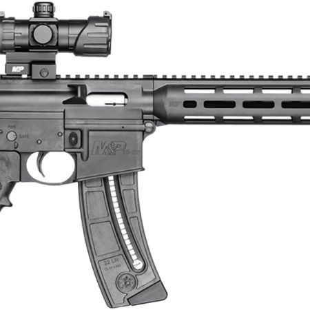 Smith & Wesson 12722 M&P15 Sport OR 22 LR 25+1 16.50" Matte Black Barrel, Optic Ready w/Red & Green Dot Optic Receiver, Black 6 Position Stock