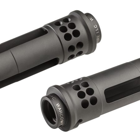 SureFire WARCOMP5561228 Warcomp QD Flash Hider 22 Cal (5.56mm) 1/2"-28 tpi, Open Tine 3-Prong, Ported Black Stainless Steel for AR/M4-Platform (SOCOM Suppressor Compatible)