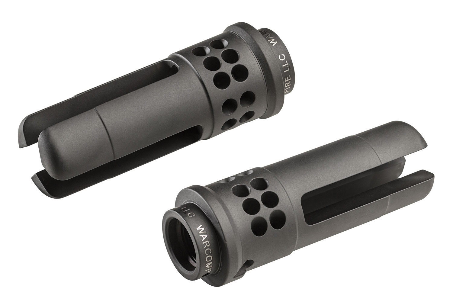 SureFire WARCOMP5561228 Warcomp QD Flash Hider 22 Cal (5.56mm) 1/2"-28 tpi, Open Tine 3-Prong, Ported Black Stainless Steel for AR/M4-Platform (SOCOM Suppressor Compatible)
