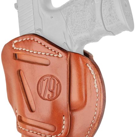 1791 Gunleather 3WH3CBRA 3-Way IWB/OWB Size 03 Classic Brown Leather Belt Loop Compatible w/ Glock 26 Compatible w/ Ruger LC9 Compatible w/ S&W M&P Shield Ambidextrous Hand