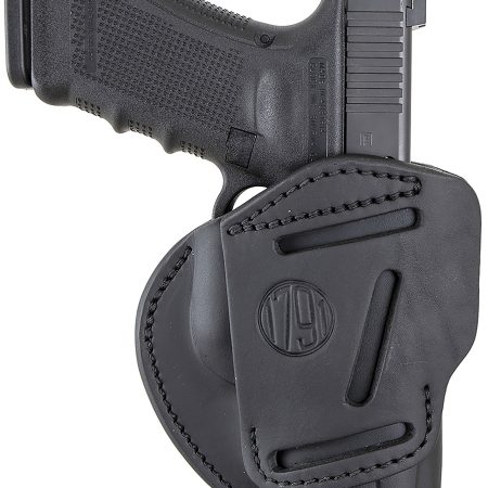 1791 Gunleather 3WH5SBLA 3-Way  IWB/OWB Size 05 Stealth Black Leather Belt Loop Compatible w/ Glock 17 Compatible w/ Springfield XD Compatible w/ S&W M&P Compatible w/ HK VP9 Ambidextrous Hand