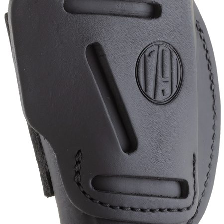 1791 Gunleather 4WH1SBLR 4-Way IWB/OWB 01 Stealth Black Leather Belt Clip Fits 3-4" Barrel 1911