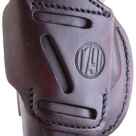 1791 Gunleather 4WH2SBRR 4-Way  IWB/OWB Size 02 Signature Brown Leather Belt Clip Compatible w/Ruger LCP/S&W Bodyguard/Glock 42/43/43X  Right Hand