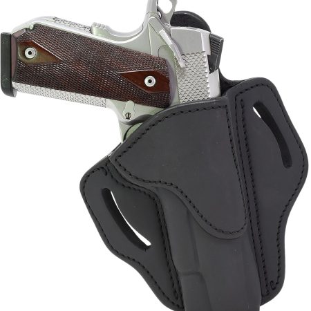 1791 Gunleather BH1SBLR BH1  OWB 01 Stealth Black Leather Belt Slide Fits 4-5" 1911