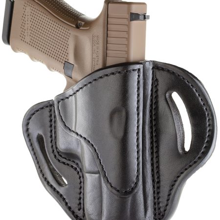 1791 Gunleather BH21SBLR BH2.1 OWB Size 2.1 Stealth Black Leather Belt Slide Compatible w/Glock 17/S&W M&P Shield/Springfield XD Right Hand