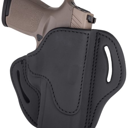 1791 Gunleather BH24SSBLR BH2.4S OWB Open Top 2.4 Stealth Black Leather Belt Slide Fits FN 509/Springfield XD-M/HK VP9SK